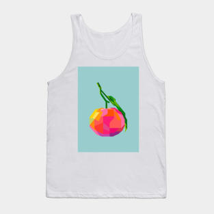 Orange Pop Art Blue Bg Tank Top